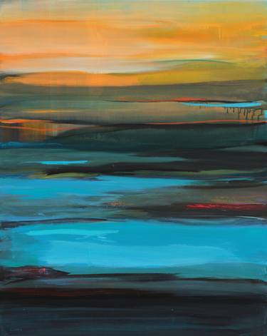 Original Abstract Seascape Paintings by Ute Laum