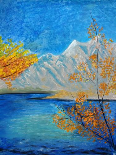 Original Illustration Landscape Drawing by Shanti Parks