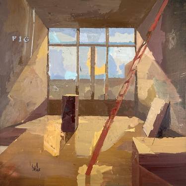 Original Expressionism Interiors Paintings by Davis Lisboa