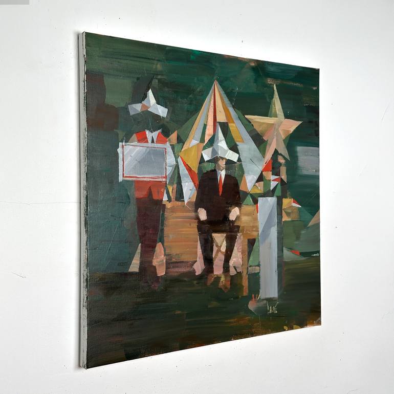 Original Contemporary Geometric Painting by Davis Lisboa