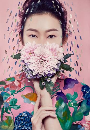 Original Portraiture Fashion Mixed Media by Yunn Ru Soo