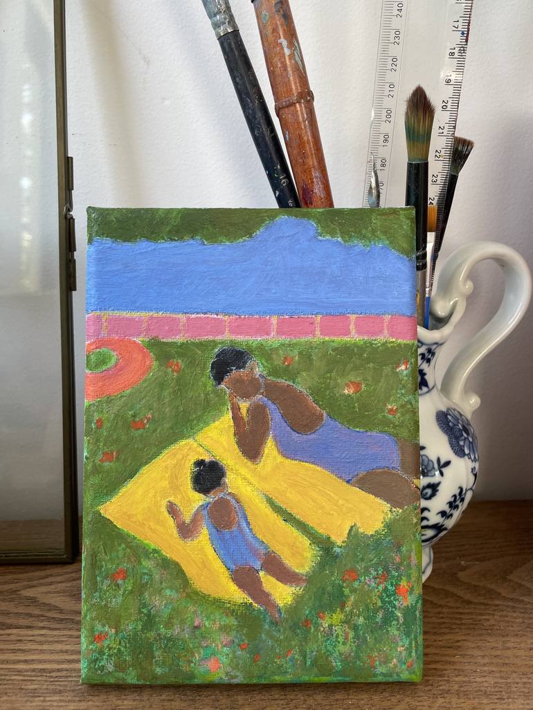 Original Expressionism Family Painting by Yunn Ru Soo