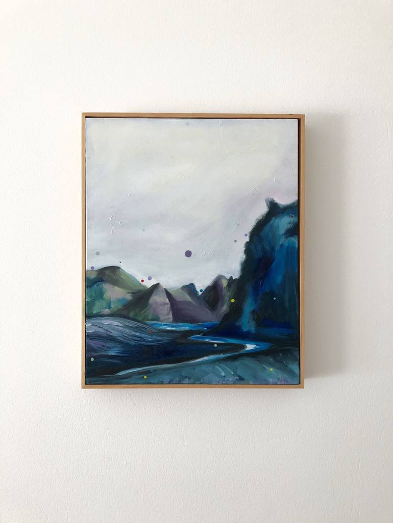 Original Abstract Expressionism Landscape Painting by Yunn Ru Soo