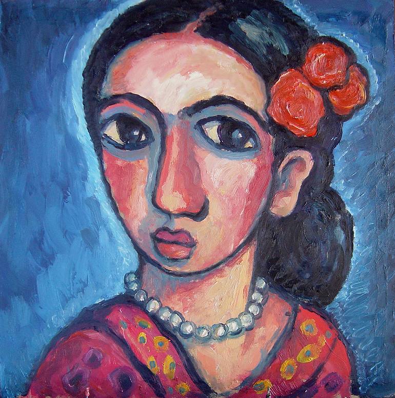 Frida Kahlo Painting by Guillermo Martí Ceballos | Saatchi Art