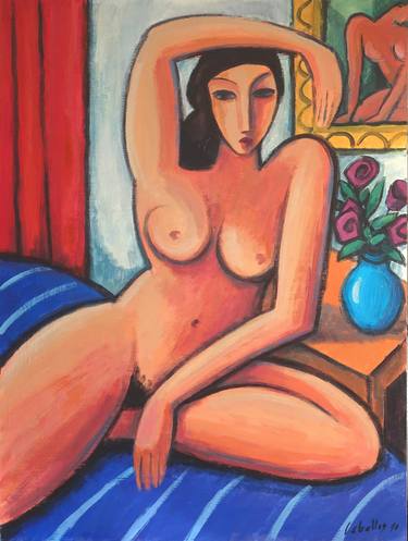 Nude with blue vase thumb