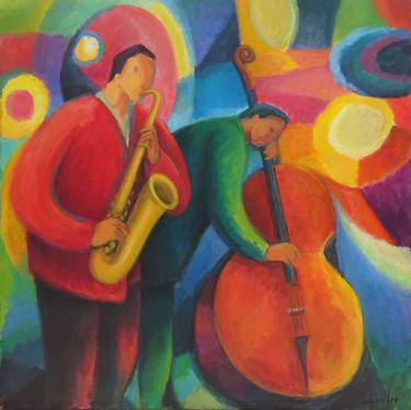 Original Cubism Music Paintings by Guillermo Martí Ceballos
