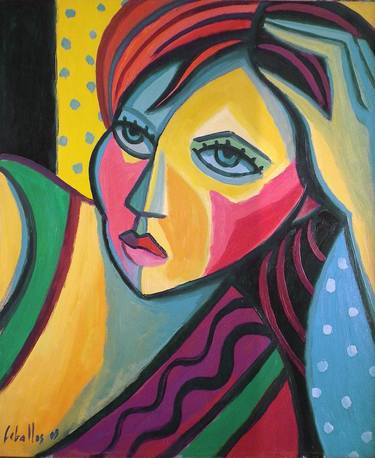 Original Expressionism Women Paintings by Guillermo Martí Ceballos