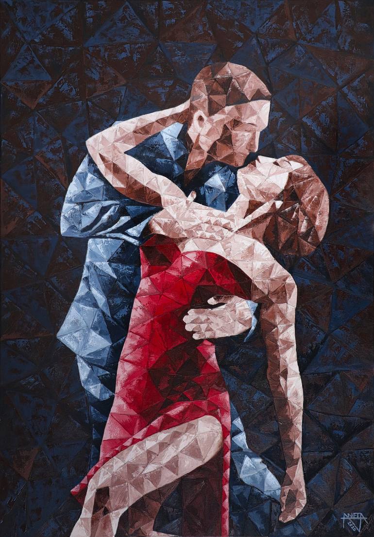 Print of Cubism People Paintings by ŽAneta Bringel