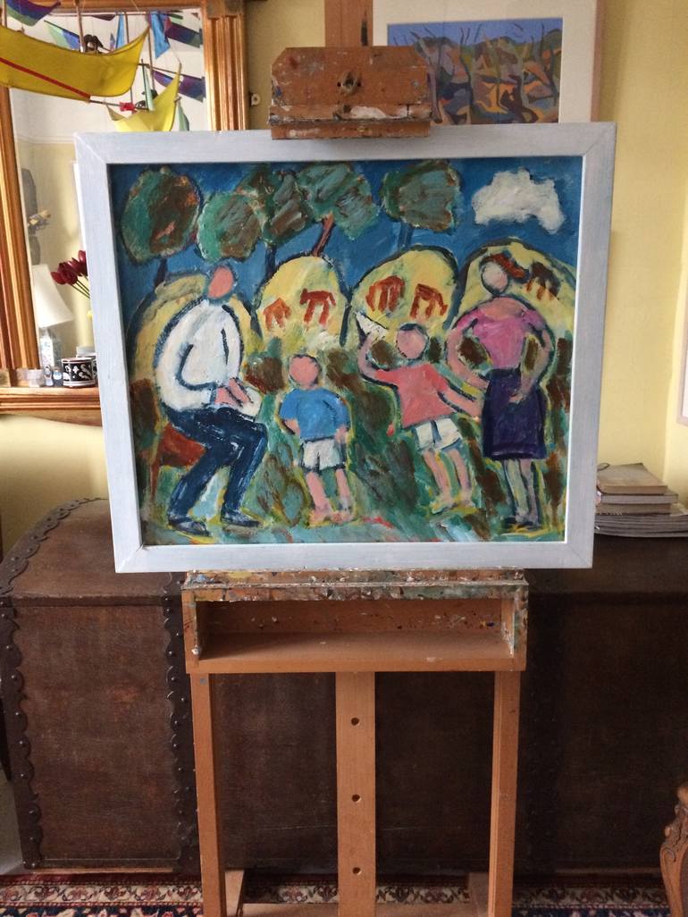 Original Expressionism Family Painting by Pernille Harttung