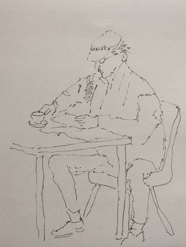 Original Figurative Men Drawings by Pernille Harttung