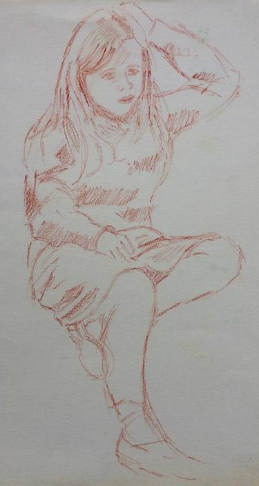 Original Figurative Children Drawings by Pernille Harttung