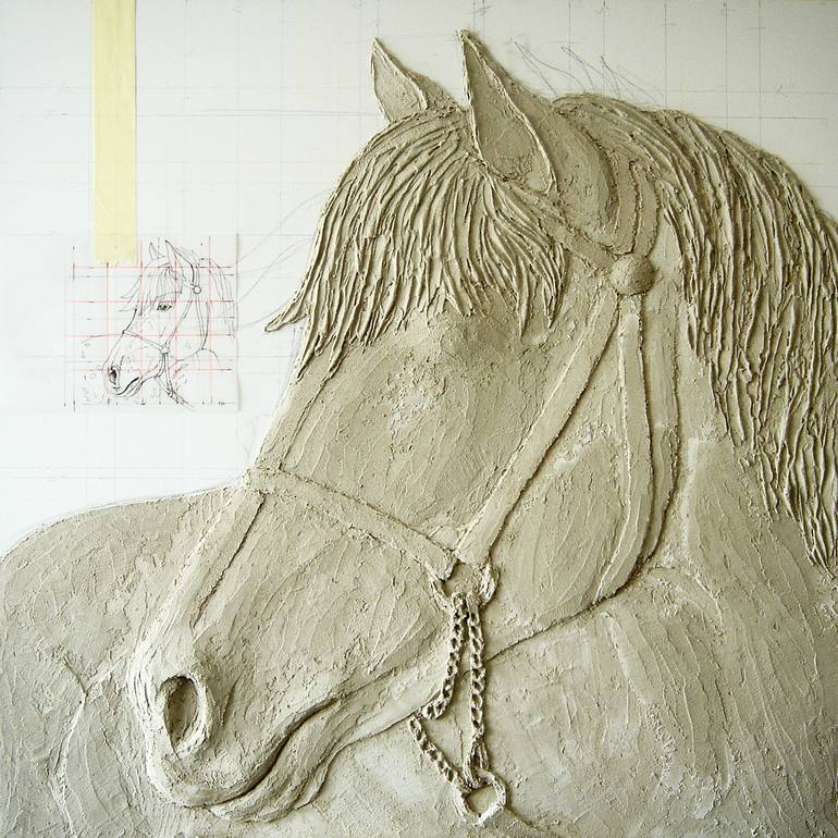 Original Modern Horse Installation by ALLA GRANDE