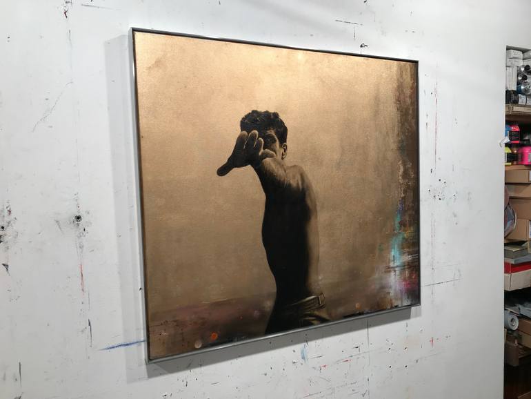 Original Abstract Expressionism Men Painting by Chris Veeneman