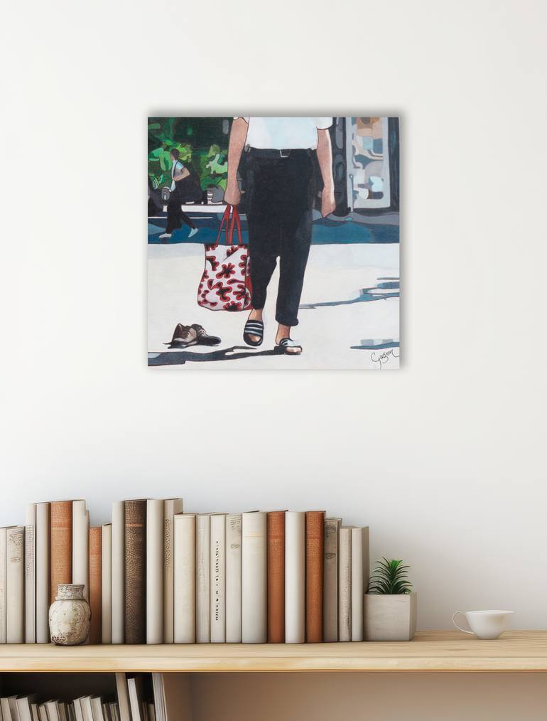 Original Contemporary People Drawing by Lynda Gagnon