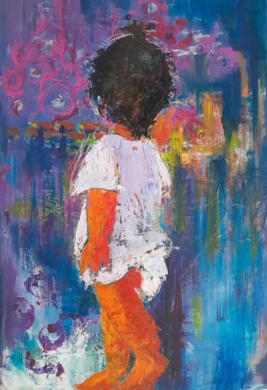 Original Abstract Expressionism Children Paintings by Miya Atk