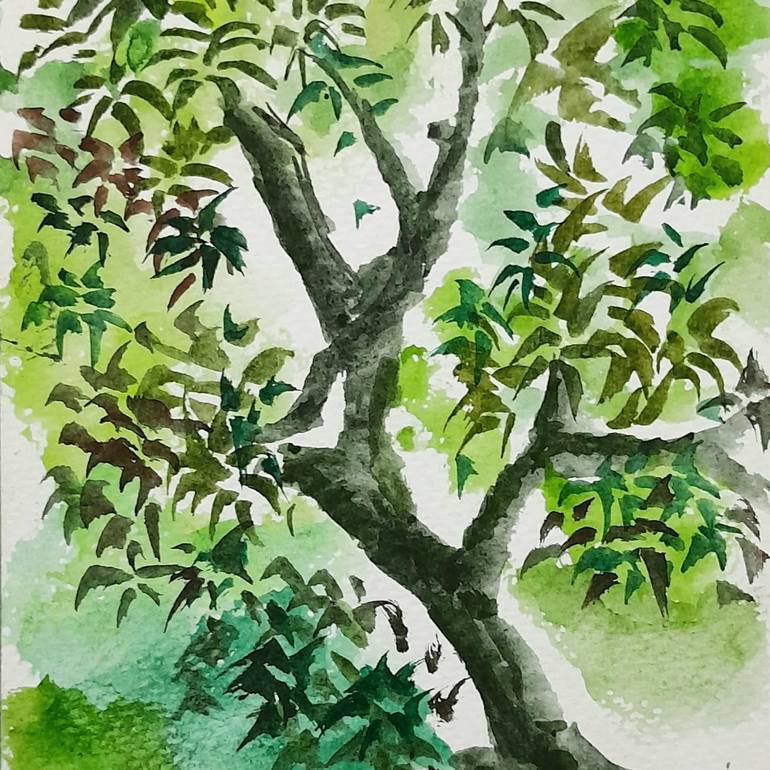 Original Fine Art Botanic Painting by Miya Atk