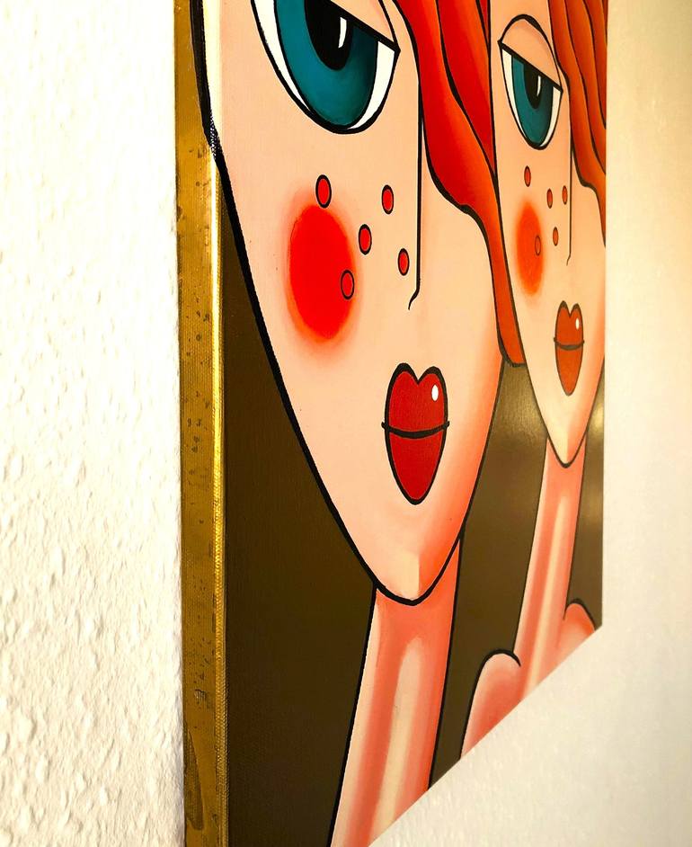 Original Pop Art People Painting by Lena Smirnova