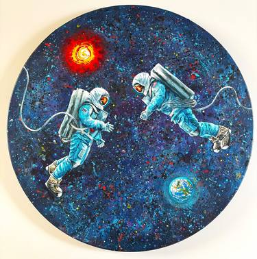 Original Impressionism Outer Space Paintings by Lena Smirnova