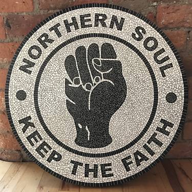 Northern Soul Keep the Faith handmade original mosaic thumb