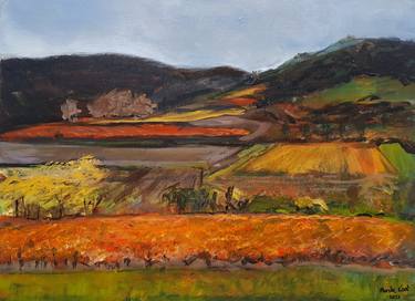Original Abstract Expressionism Landscape Painting by Marike Koot