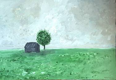Original Abstract Expressionism Landscape Painting by Marike Koot