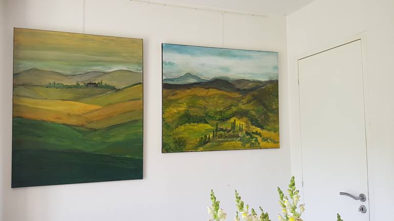 Original Abstract Expressionism Landscape Painting by Marike Koot