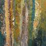 Inspired by my surrounding. When I look out the window in my studio I see trees and bark and more trees. This painting was made in the Corbieres, France.