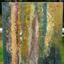 Inspired by my surrounding. When I look out the window in my studio I see trees and bark and more trees. This painting was made in the Corbieres, France.