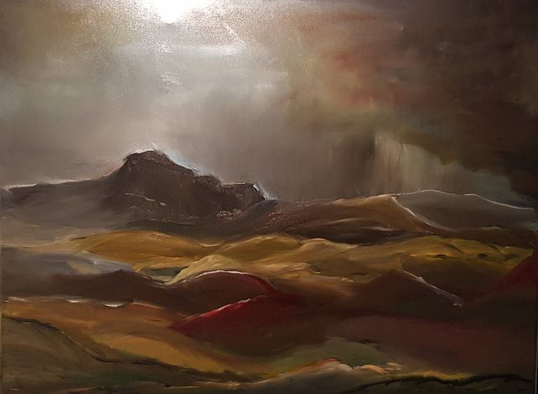 Original Conceptual Landscape Painting by Marike Koot