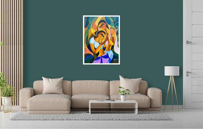 Original Art Deco Abstract Painting by Lankika Wijewardana