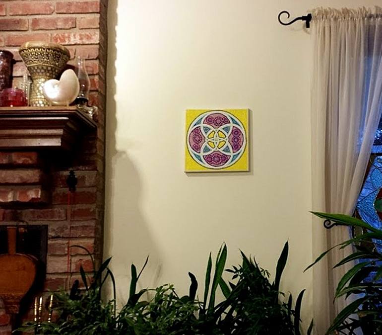 Original mandala Abstract Painting by Michele Burns