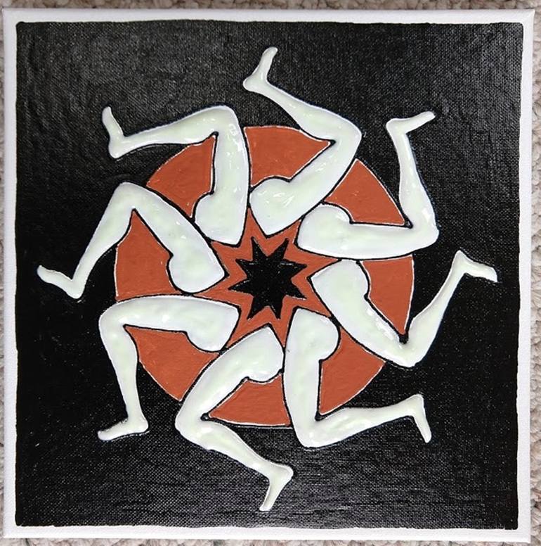 Original Art Deco Abstract Painting by Michele Burns