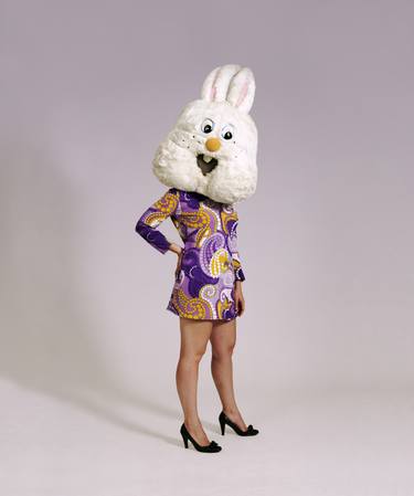 Rabbit in a Purple Mod Dress - Limited Edition 2 of 9 thumb