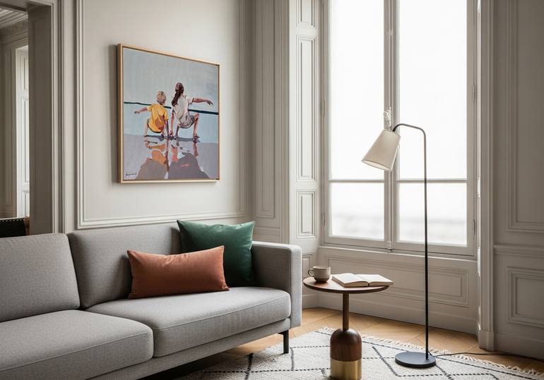Original Figurative Children Painting by Ewa Krzywinska