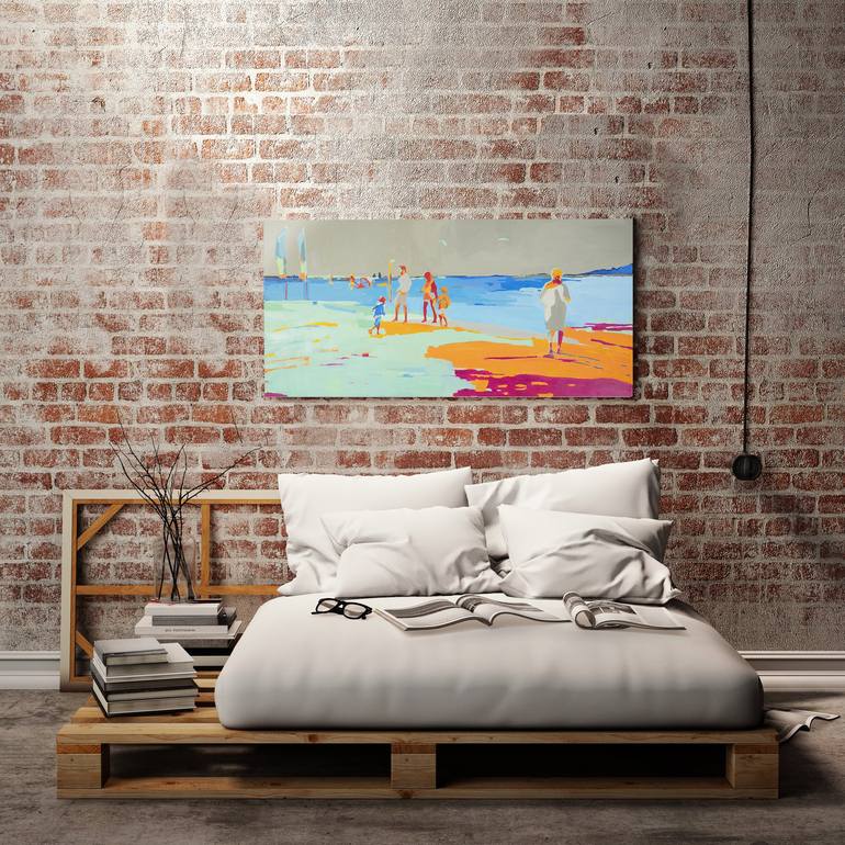 Original Fine Art Beach Painting by Ewa Krzywińska