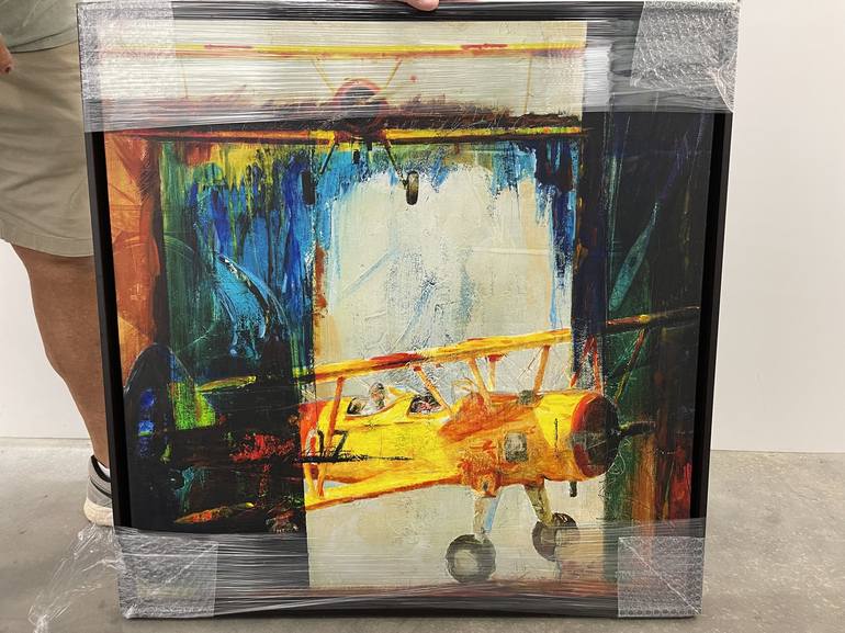 Original Contemporary Airplane Mixed Media by Frank Martin