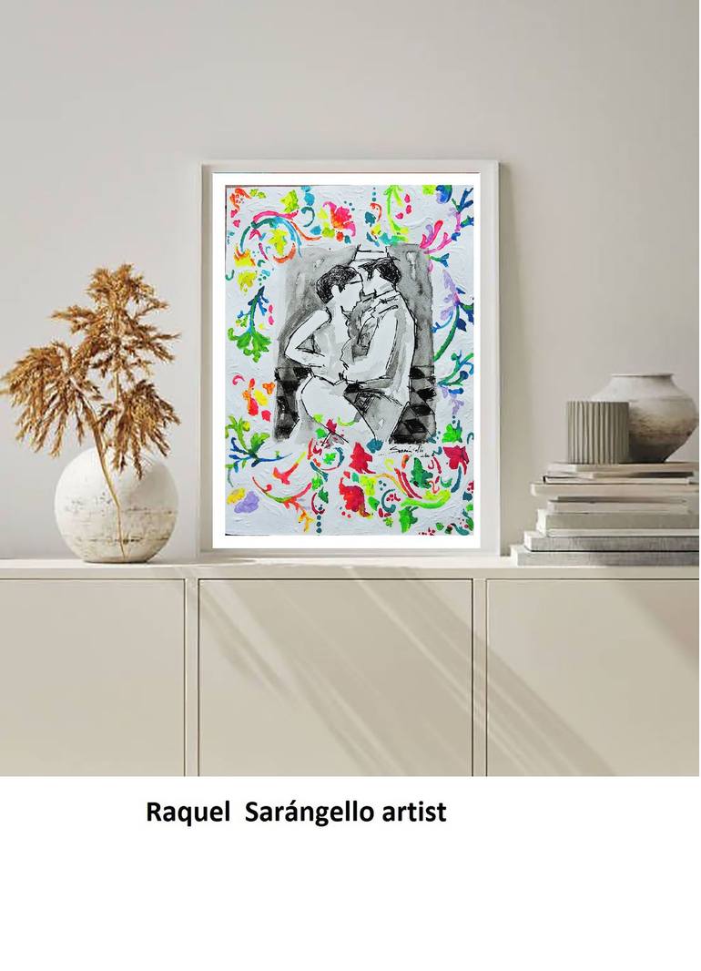 Original Contemporary Nude Painting by Raquel Sarangello