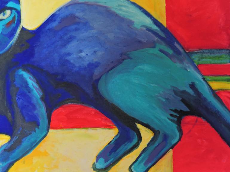 Original Expressionism Animal Painting by Raquel Sarangello