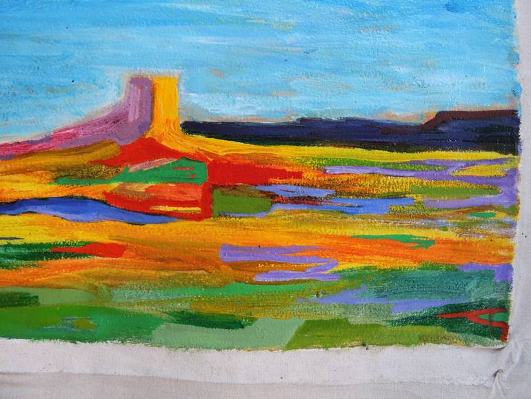 Original Abstract Expressionism Landscape Painting by Raquel Sarangello