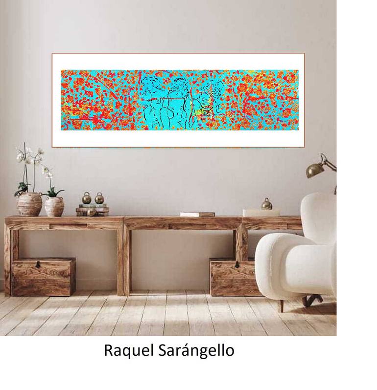 Original Abstract Expressionism Abstract Painting by Raquel Sarangello