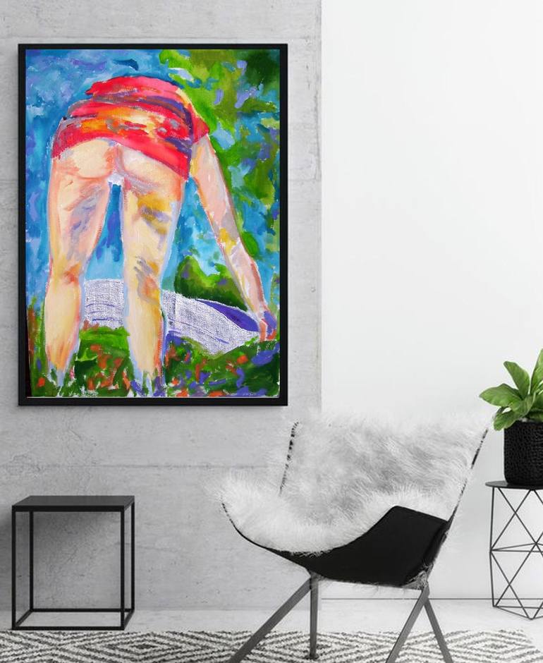 Original Expressionism People Painting by Raquel Sarangello