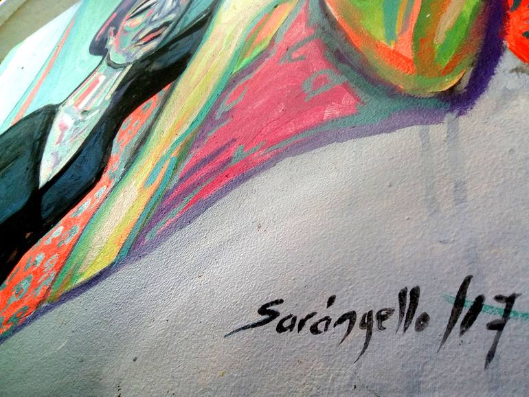 Original Contemporary Abstract Painting by Raquel Sarangello