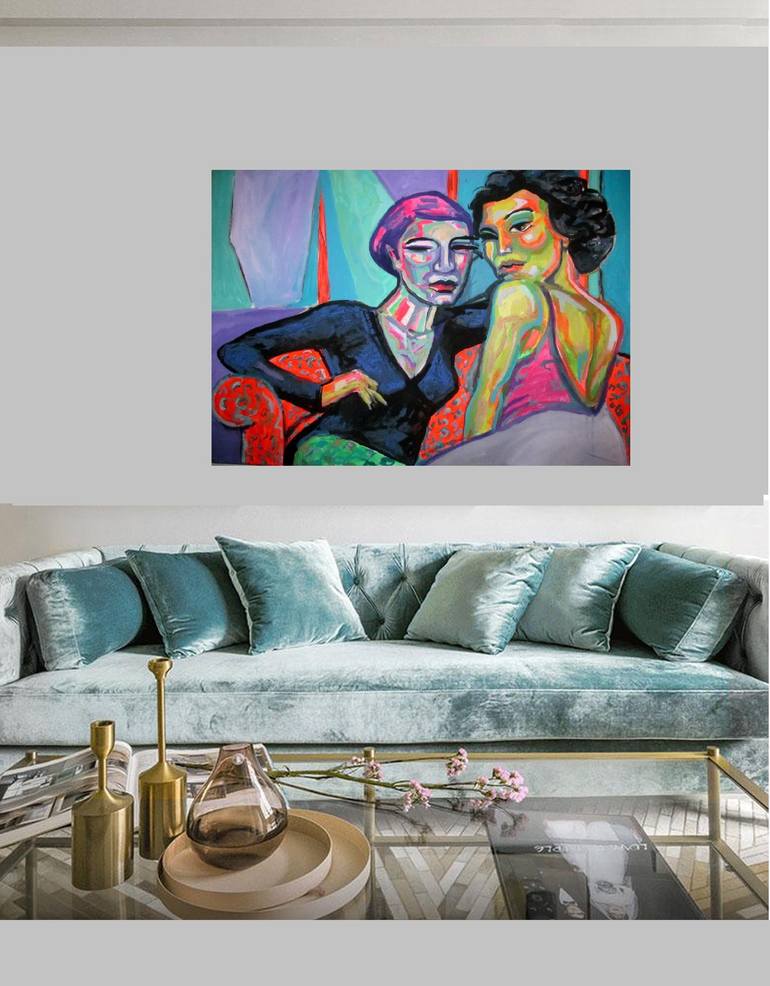 Original Contemporary Abstract Painting by Raquel Sarangello