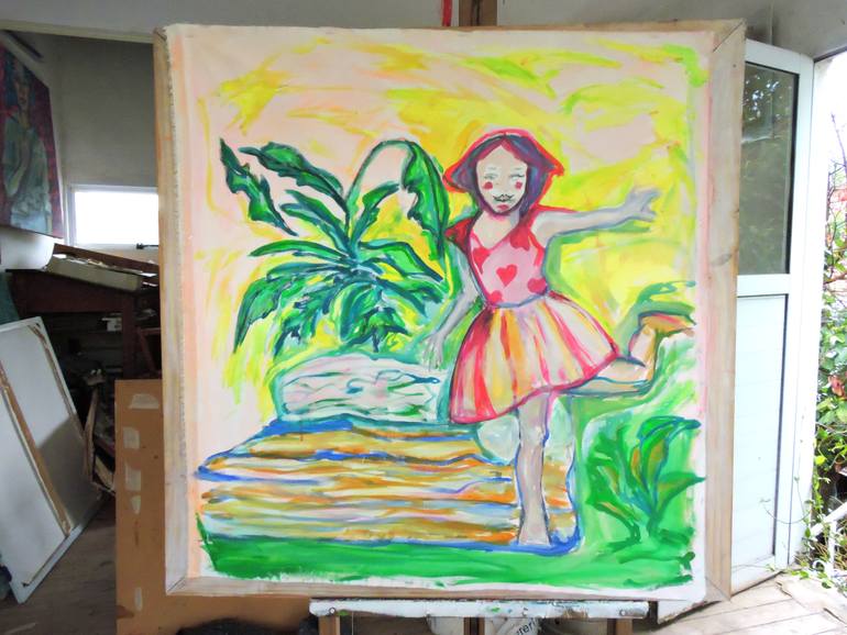 Original Minimalism People Painting by Raquel Sarangello