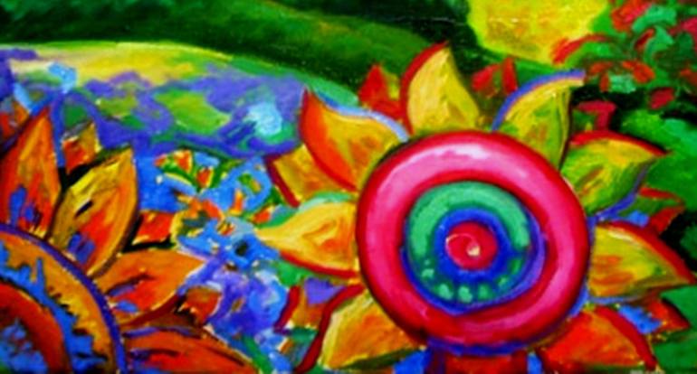 Original Abstract Landscape Painting by Raquel Sarangello