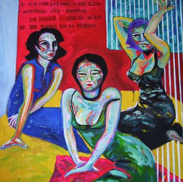 Original Expressionism Erotic Paintings by Raquel Sarangello