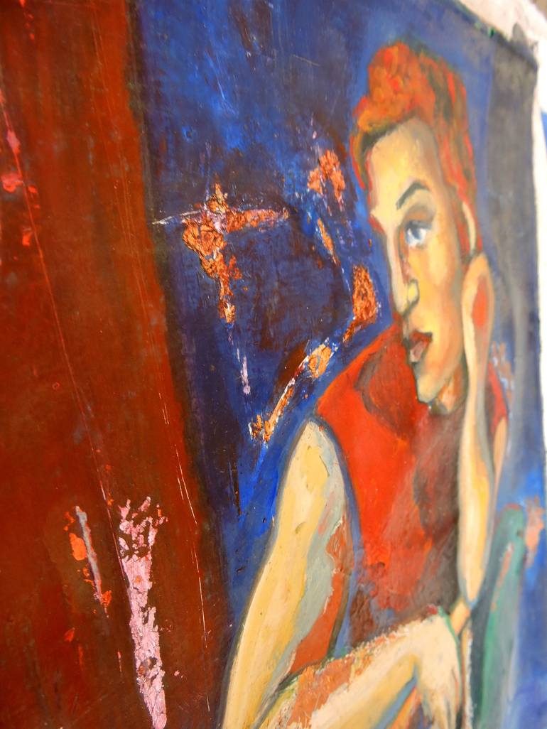 Original Expressionism People Painting by Raquel Sarangello