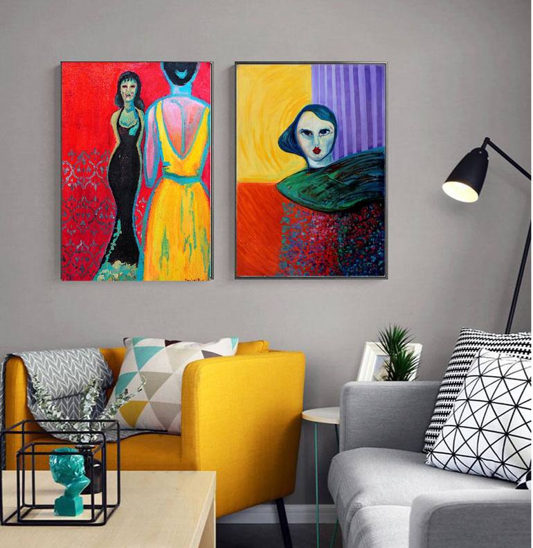 Original Figurative Erotic Painting by Raquel Sarangello