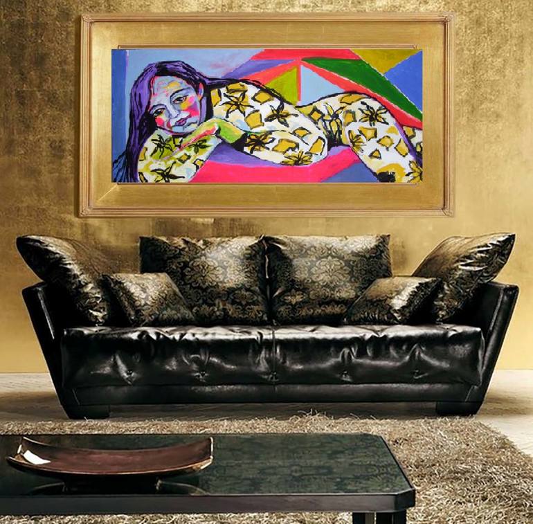 Original Figurative Erotic Painting by Raquel Sarangello