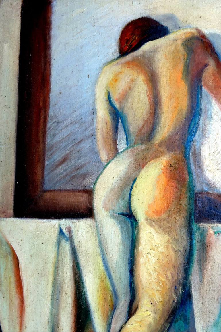 Original Impressionism Erotic Painting by Raquel Sarangello